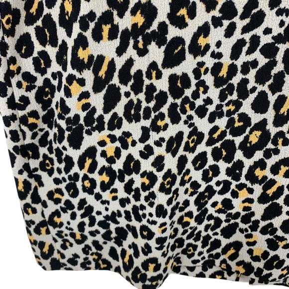 H&M Black and Tan Animal Print Mini Dress size 14 - Picture 12 of 15